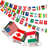 WorldBurst Global Flag String Banner – 95ft Reusable Education Bunting for Teachers, Gymnasiums and Daycare