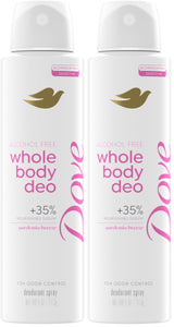 Dove Whole Body Deo Gardenia Breeze Alcohol Free Spray – Spa-Inspired Odor Care for Sensitive Skin