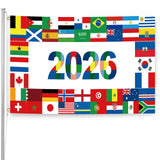 World Cup Flag 2026 – 59x35in Country Flags Banner for Patio Parties, Waterproof Outdoor Yard Sign