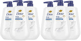 Dove Body Wash Deep Moisture 3 Pack with Pump – After Workout Refill Set for Sensitive Skin Wellness Routine and Post Activity Reset
