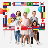 WorldFlagsCo World Flags Hanging Backdrop for Basement Rec Room, Game Night Walls, and Globally-Themed Living Spaces