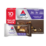 Atkins Endulge Caramel Nut Chew Bar – Family Pantry Dessert Bar for Parent-Approved Lunchboxes, 10 Count