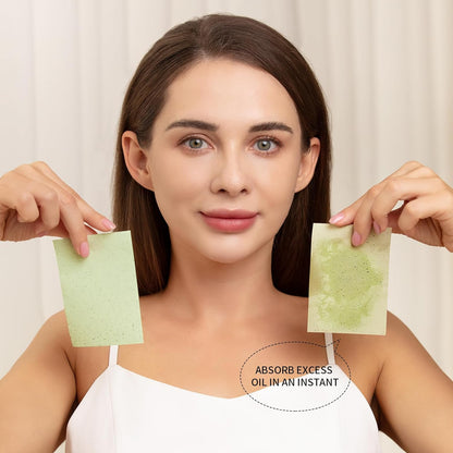 Teenitor Green Tea Blotting Paper – Understated Linen Face Blotter for Clutter-Free Vanities, 800 Sheets
