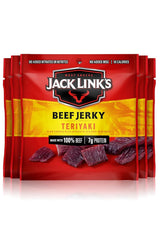 Jack Link's Beef Jerky Variety Pack - Original and Teriyaki - Desk Drawer Protein for Remote Workers and 10-Hour Shifts, 9 Single-Serve Bags