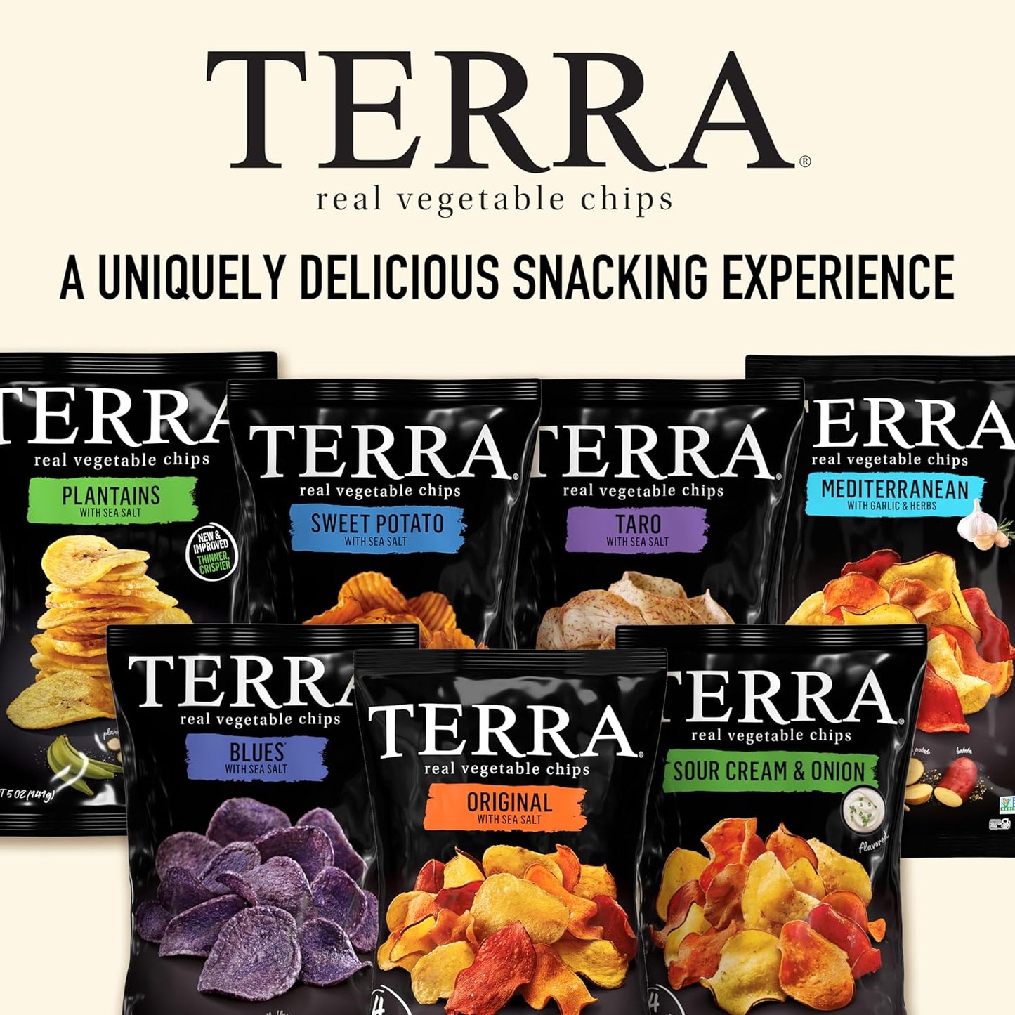 Terra Root Vegetable Chips – Dinner Party Appetizer Crowd-Pleaser, 5 oz