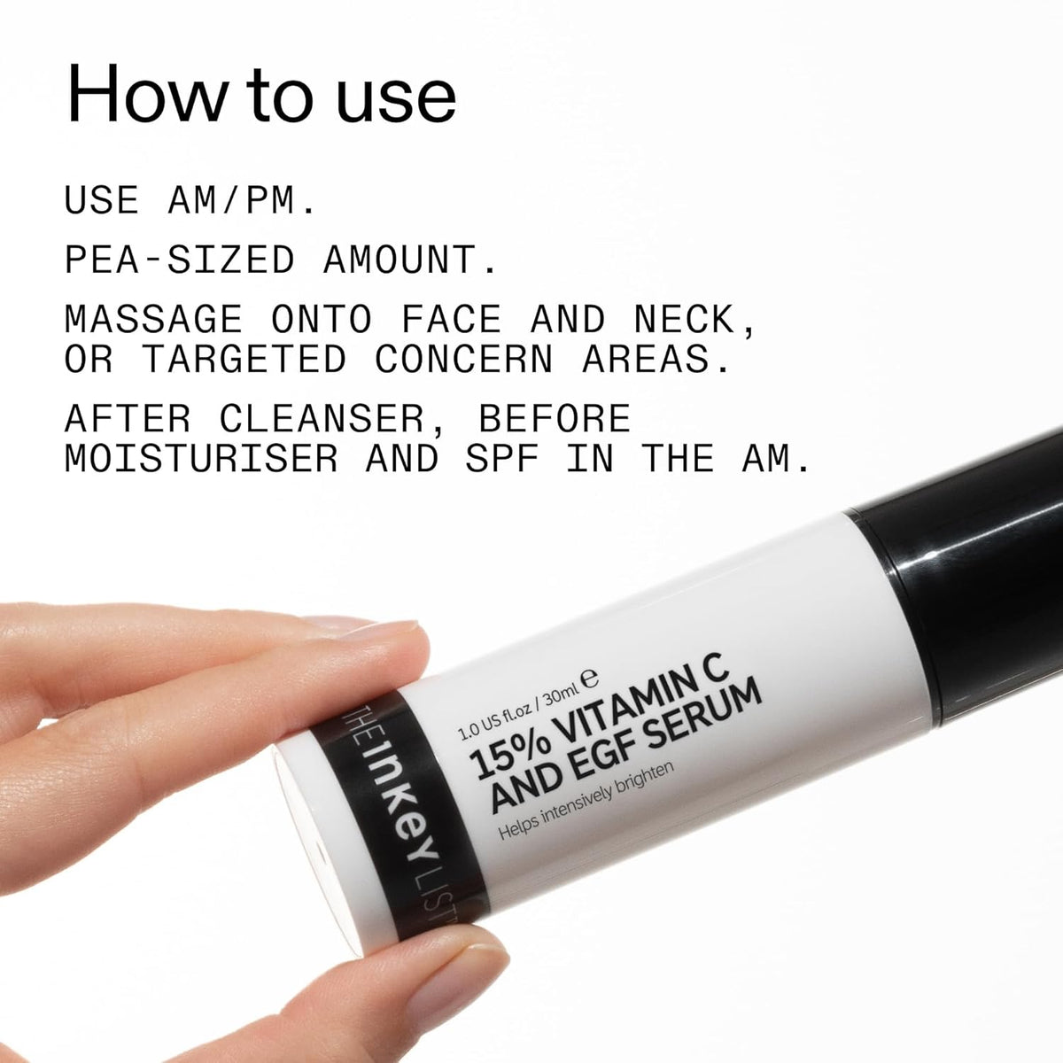 The INKEY List 15% Vitamin C and EGF Serum – Bathroom Vanity Wellness Staple for an Evening Rejuvenation Routine