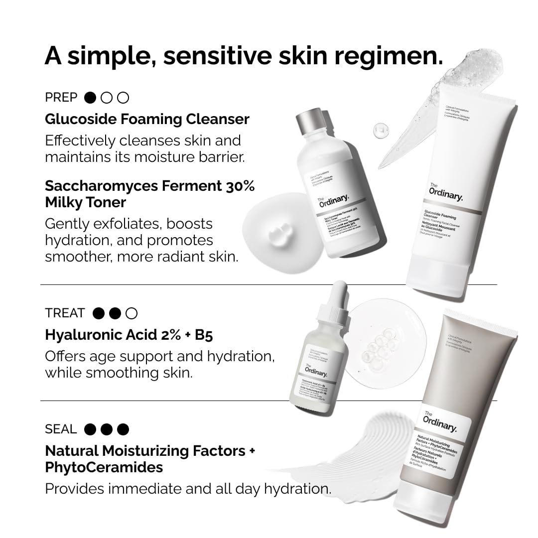 The Ordinary Glucoside Foaming Cleanser, Transparent Formula Daily Cleanser for Intentional Beauty Shelf
