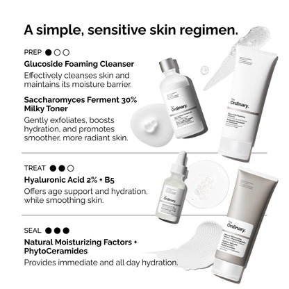 The Ordinary Glucoside Foaming Cleanser, Transparent Formula Daily Cleanser for Intentional Beauty Shelf