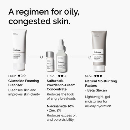 The Ordinary Sulfur 10% Powder-to-Cream Spot Treatment — Stocking Stuffer and Self-Care Gift for Her Holiday Edit