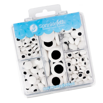 three candy eye sizes: 7mm small, 10mm medium, 18mm large
