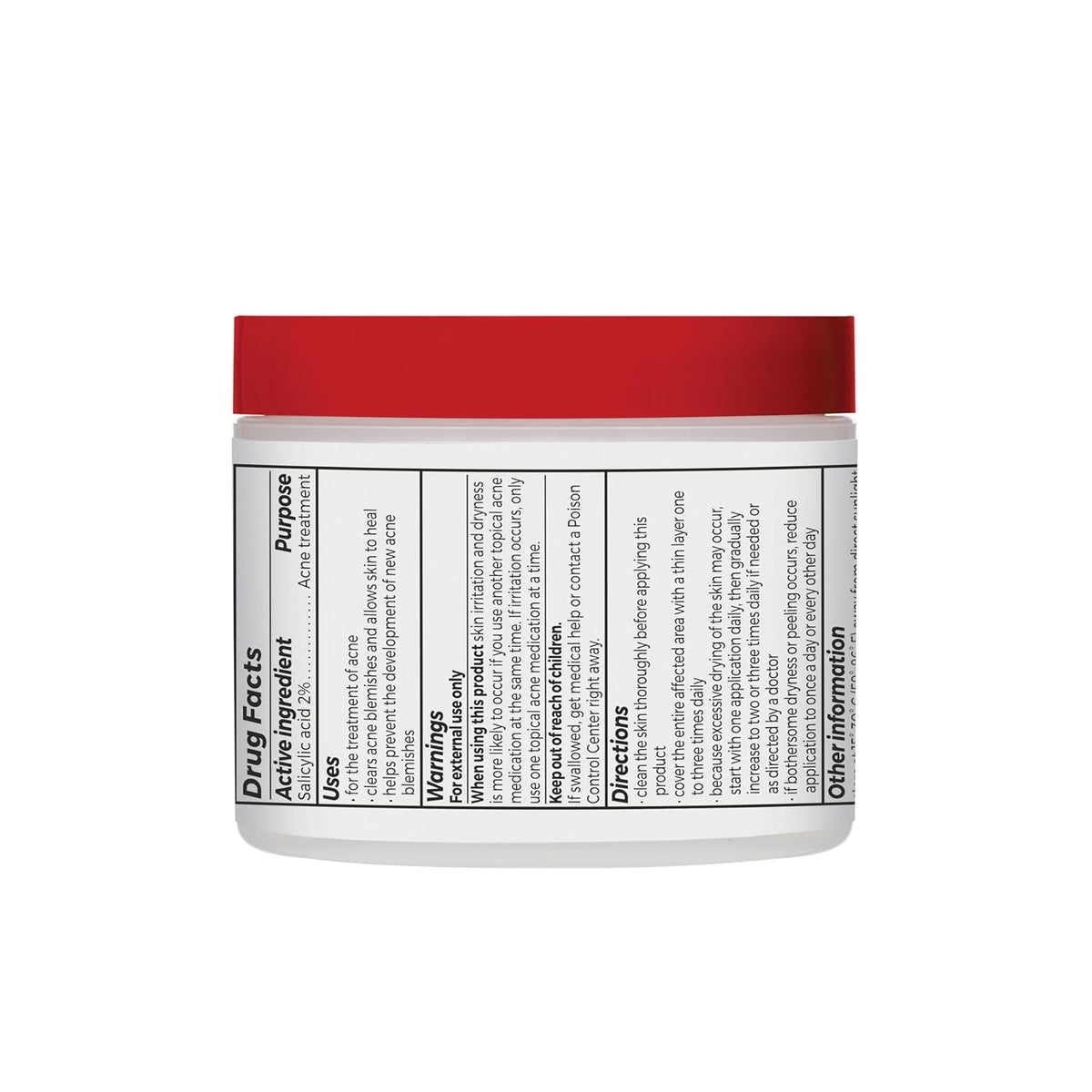 three product variants: blemish clearing, pore refining, and exfoliating 2% aha — all in 60-count jars