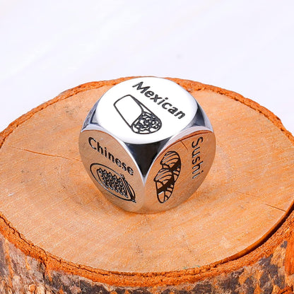 three product variants: food dice, night activity dice, weekend activity dice