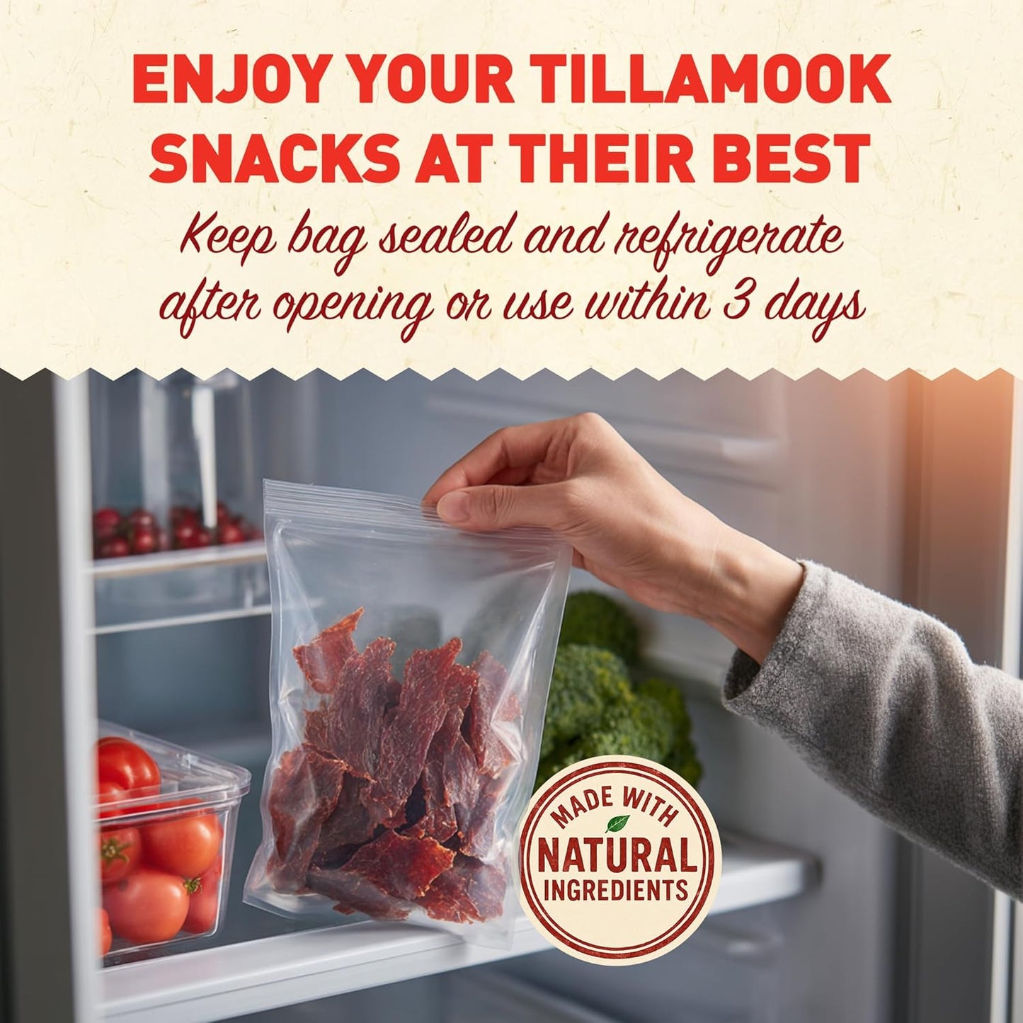Tillamook Country Smoker Smoked Sausage Sticks – Shelf-Stable Hiking Snack, No Refrigeration Needed for Trail and Campsite