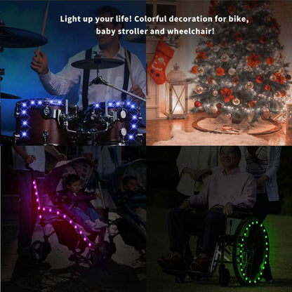 TINANA Bike Wheel Light Set – Steady and Flash Modes for Maximum Visibility on Early-Morning and Night Rides