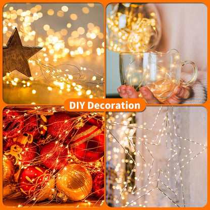 TingMiao Low Heat Fairy Lights – Safe Around Bedding and Curtains, 6 Pack 7.2 ft Starry LED Set