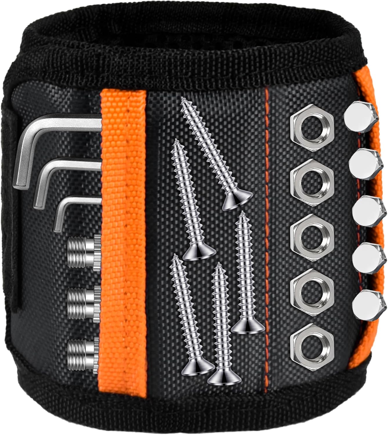 Tmacker Magnetic Wristband – Cool Holiday Stocking Stuffer for Men Who Love Tools, Breathable 1680D Polyester with Velcro Strap