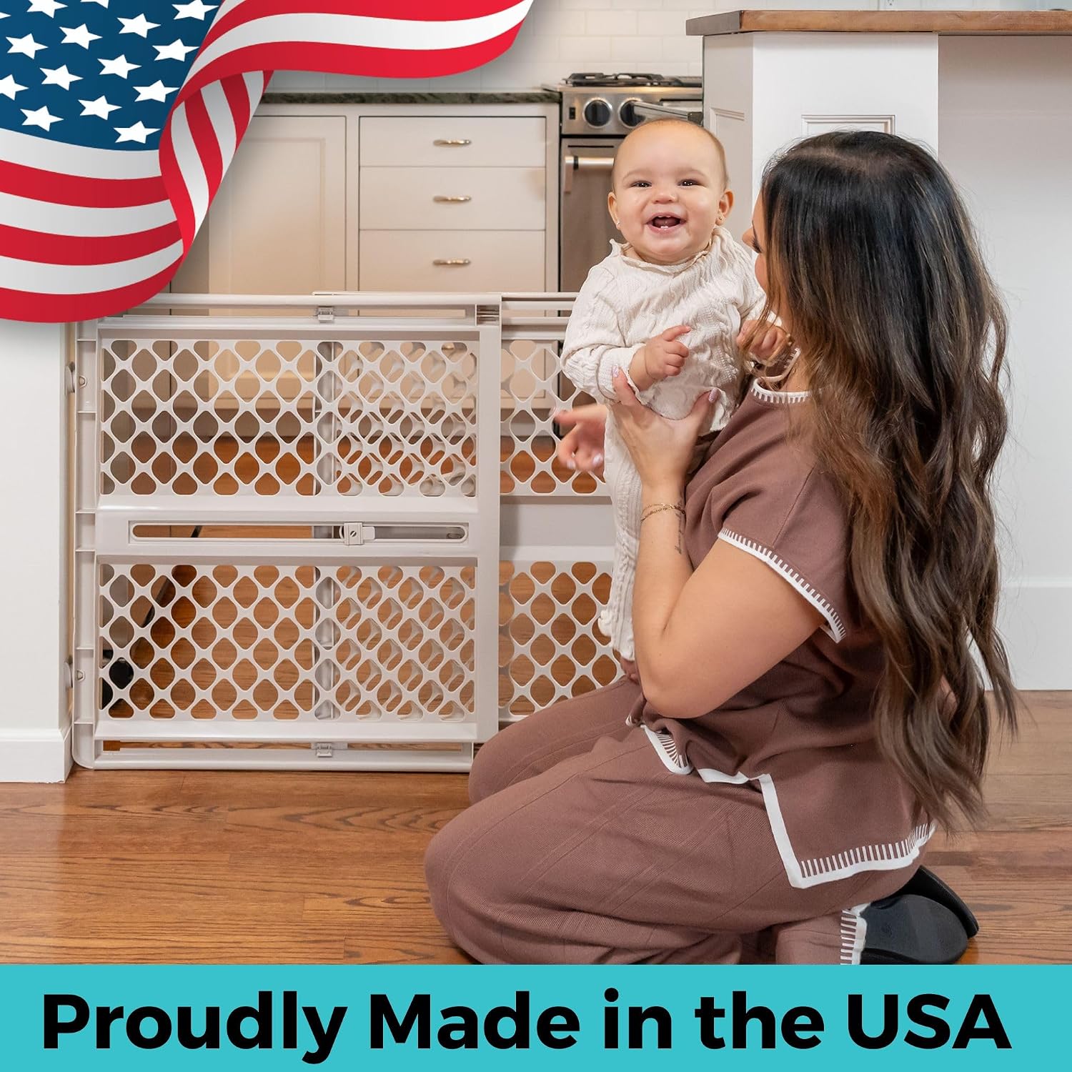 Toddleroo by North States Supergate Ergo Baby Gate – Nursery and Playroom Doorway Gate to Contain a Crawling Baby