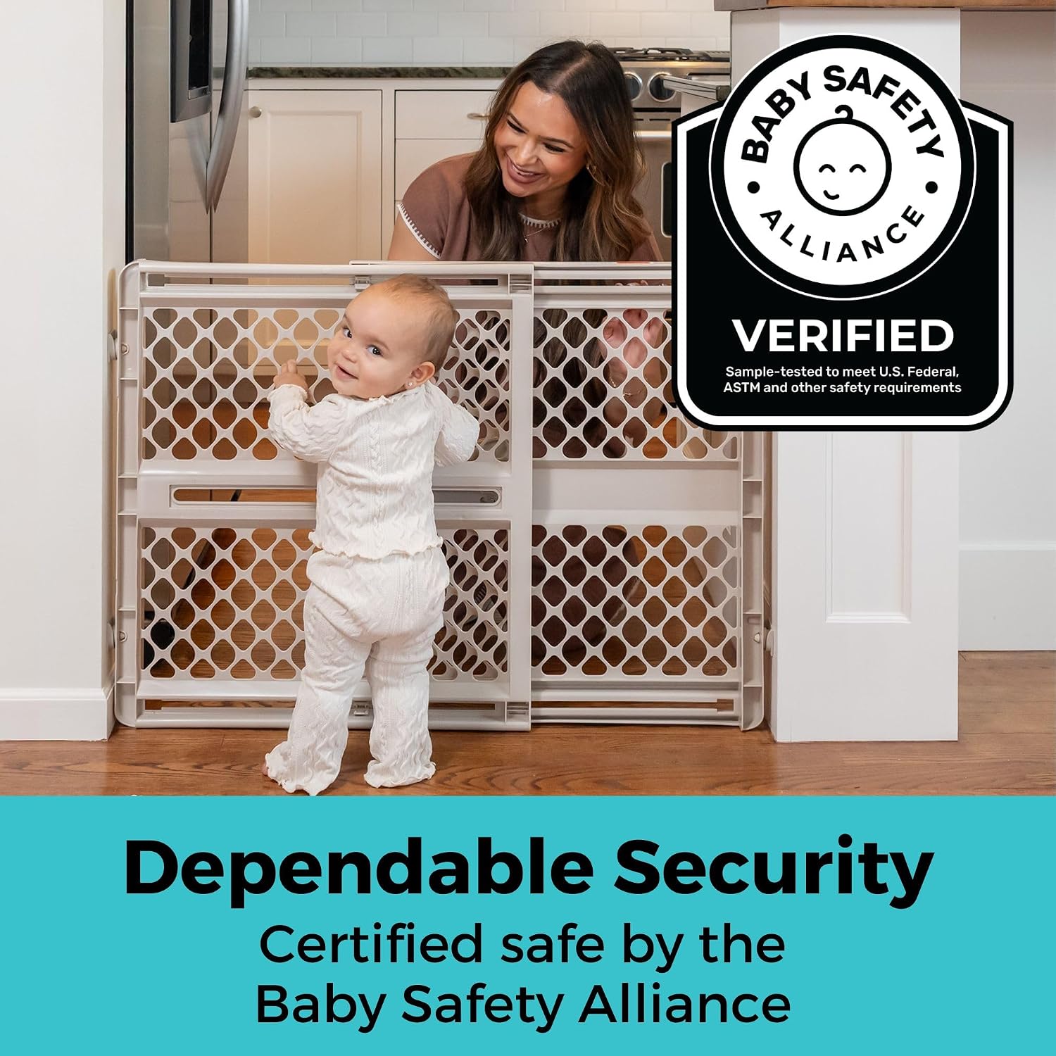 Toddleroo by North States Supergate Ergo Baby Gate – Nursery and Playroom Doorway Gate to Contain a Crawling Baby