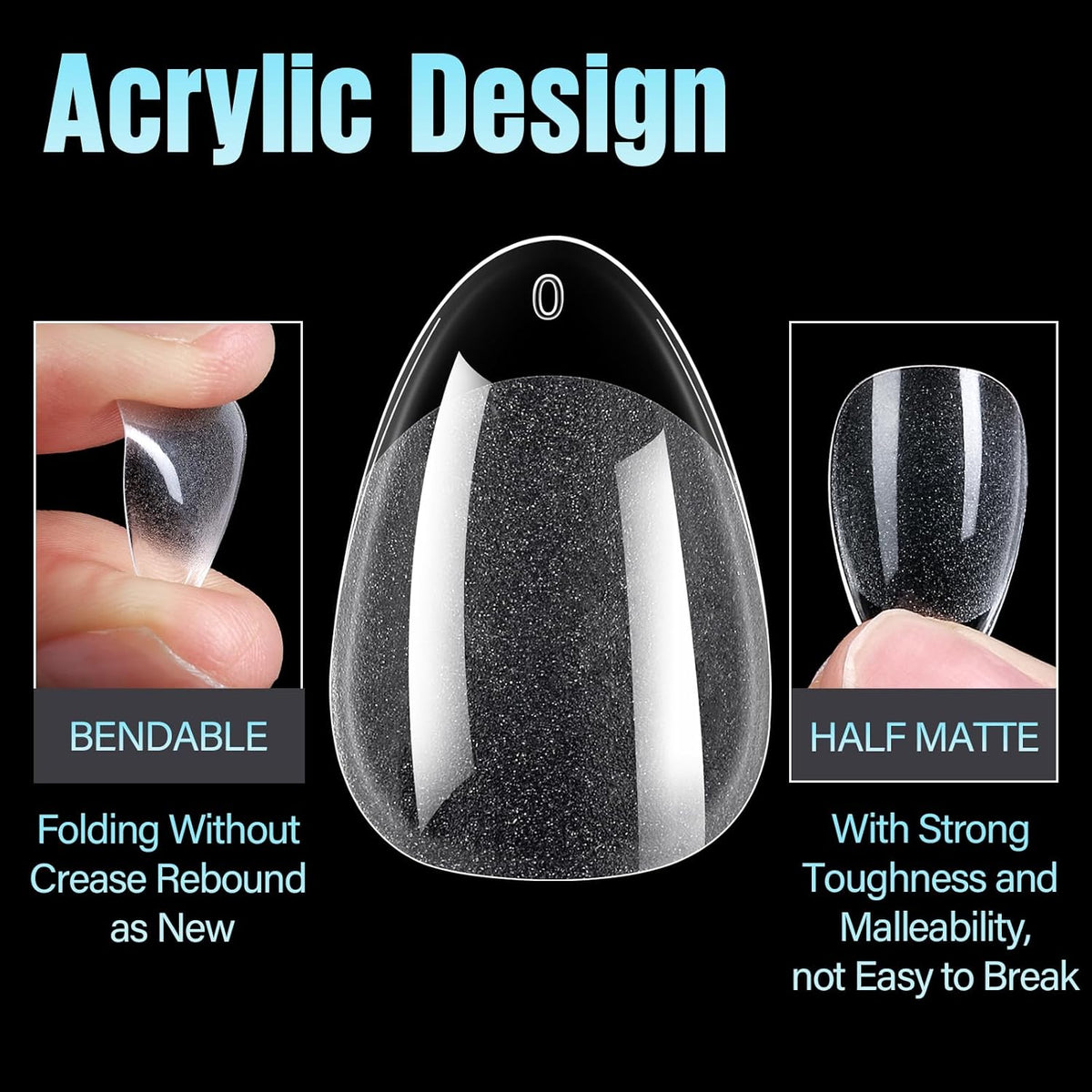 TOMICCA Half Matte Nail Tips – Time-Saving DIY Manicure for Mobile Nail Techs and Side-Hustle Stylists