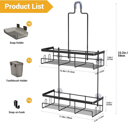 tool-free hanging installation over the showerhead