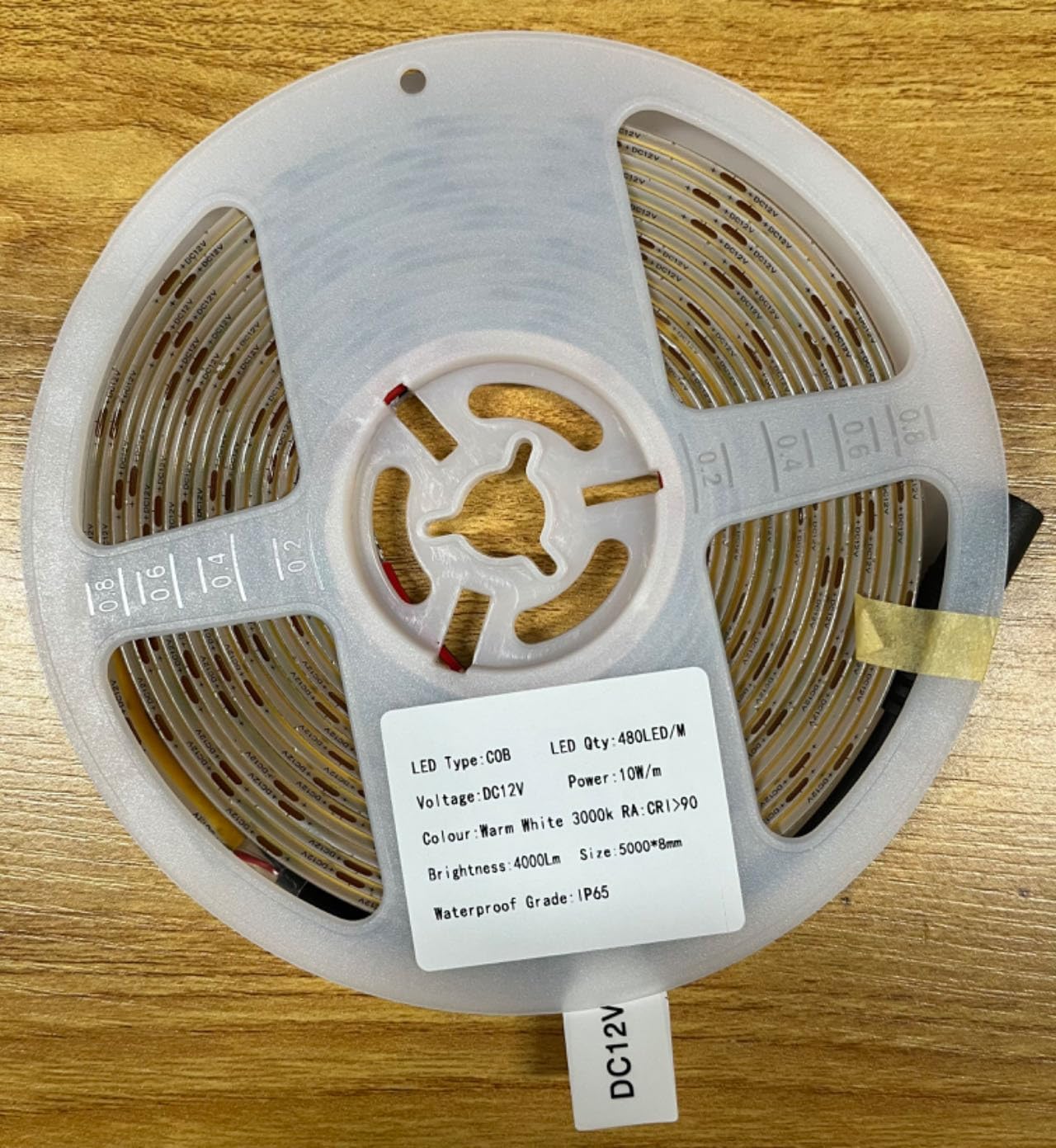 TOPAI Weatherproof COB LED Strip Light for Outdoor Kitchen and BBQ Island, Dotless CRI>90 Strip for Counter and Bar Task Lighting
