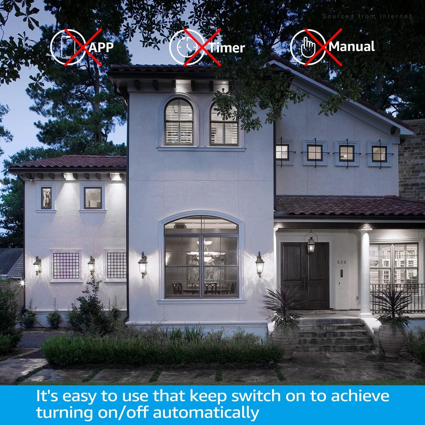 TORCHSTAR Photocell A19 LED Bulb – Portable Outdoor Dining and Patio Ambiance, Auto On at Dusk Off at Dawn, E26 Base, Pack of 4