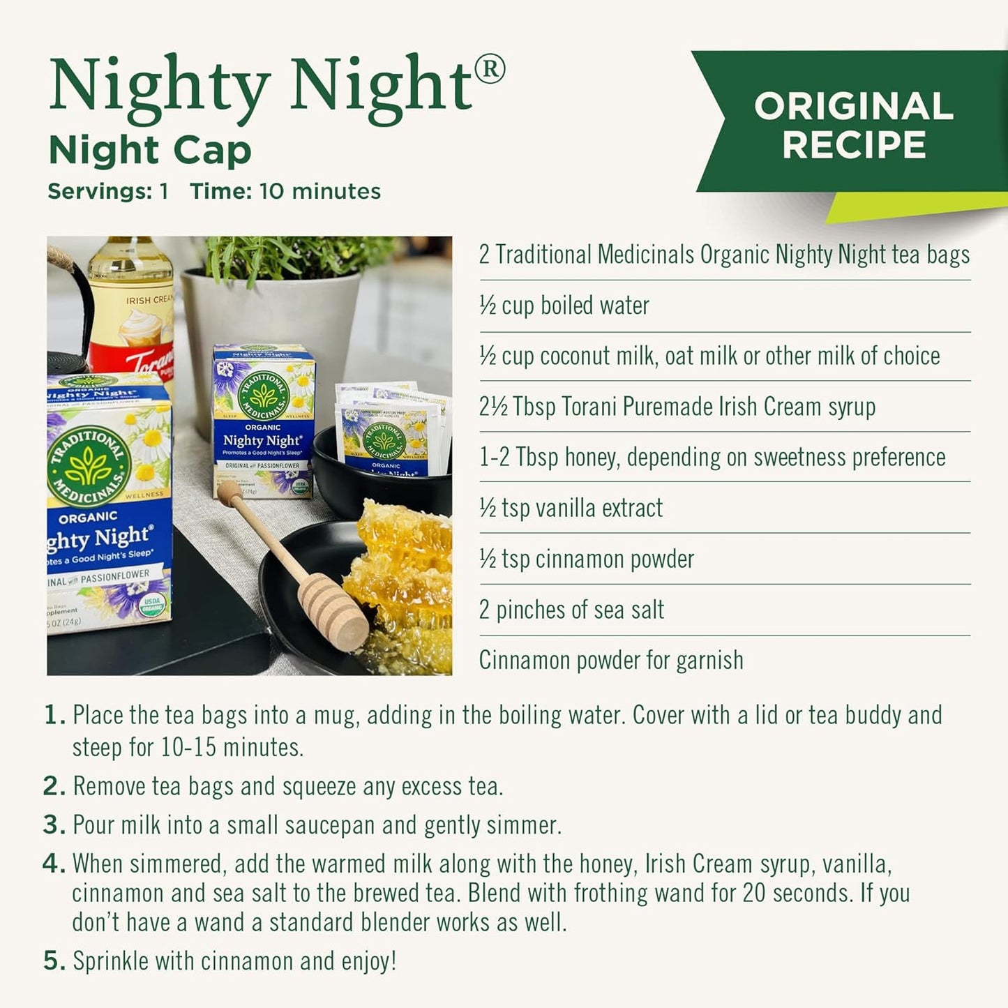 Traditional Medicinals Nighty Night Extra – Aromatherapy Sleep Blend for Bedroom Mindfulness Ritual, 16 Bags