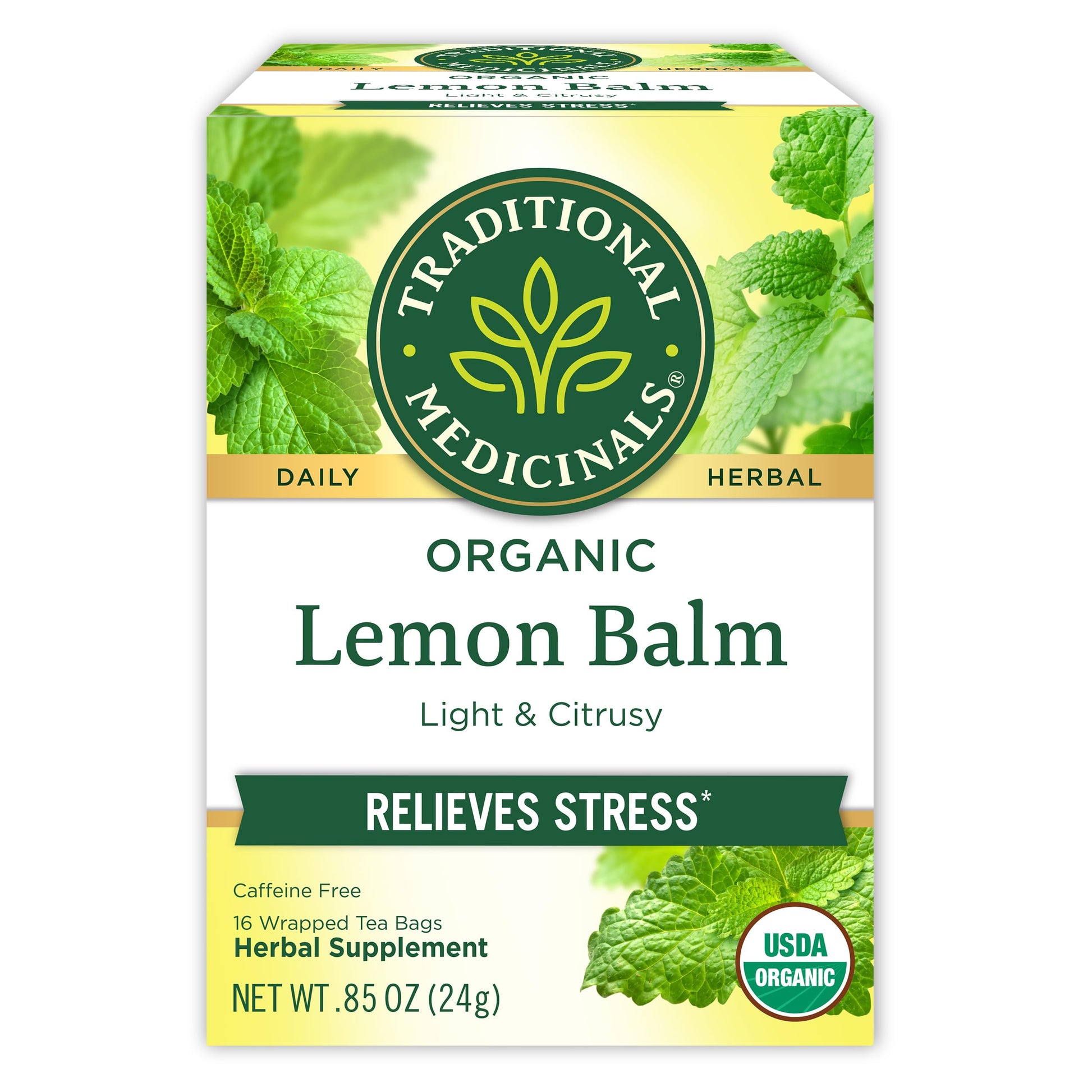 Traditional Medicinals Organic Melissa Officinalis Tea – Soothing Herbal Infusion for Bedroom Mindfulness Practice