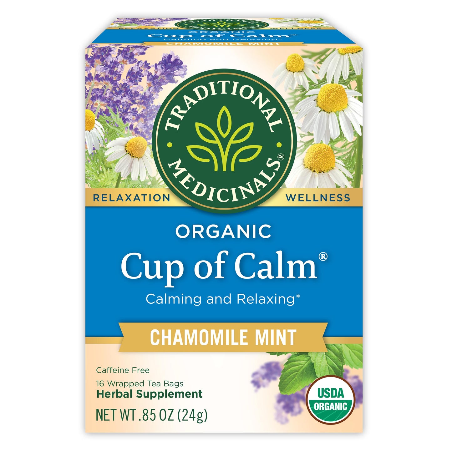 Traditional Medicinals Organic Melissa Officinalis Tea – Soothing Herbal Infusion for Bedroom Mindfulness Practice