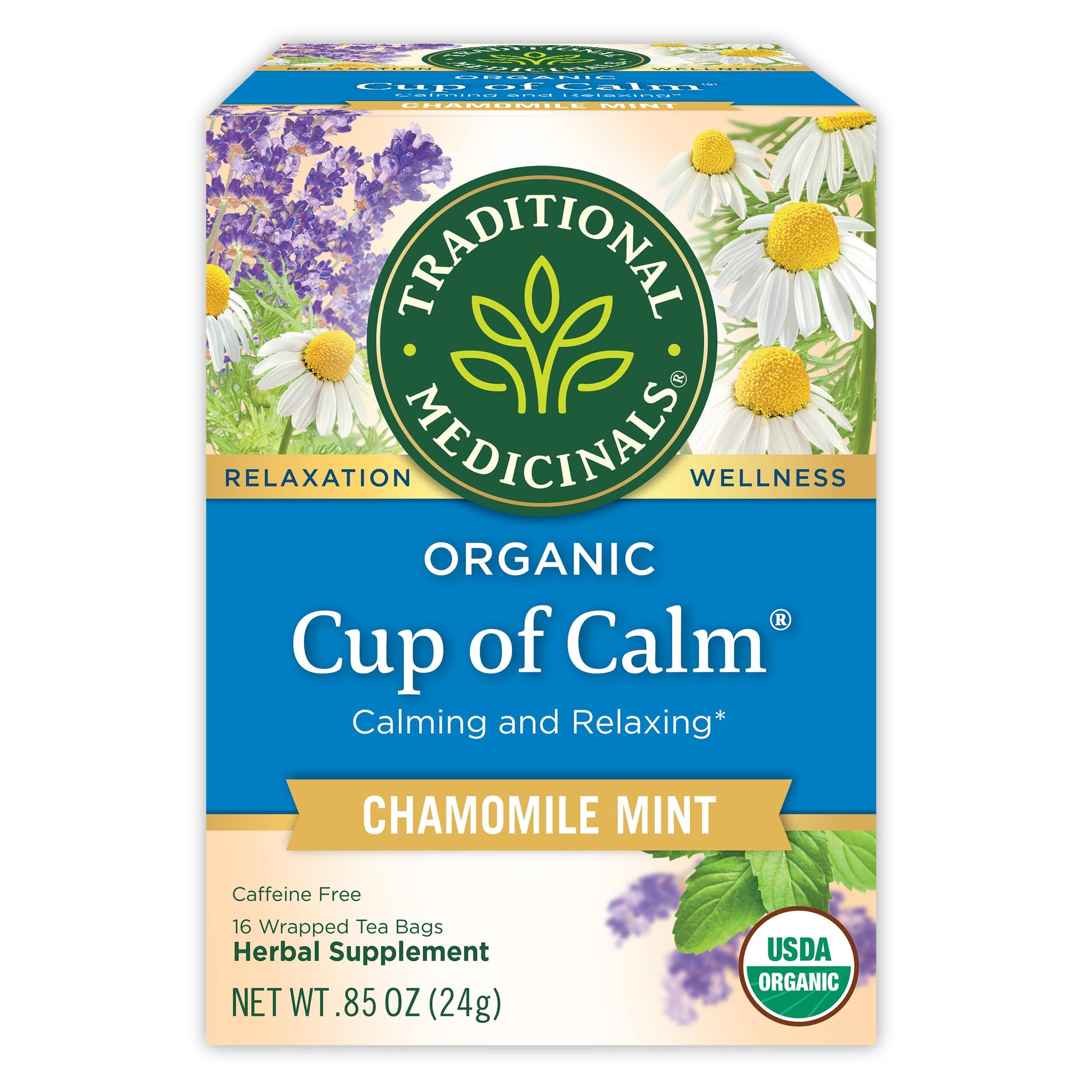 Traditional Medicinals Organic Melissa Officinalis Tea – Soothing Herbal Infusion for Bedroom Mindfulness Practice