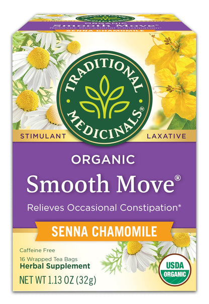 Traditional Medicinals Smooth Move – Peppermint Wellness Tea for Bedroom Rituals and Stress-Free Mornings