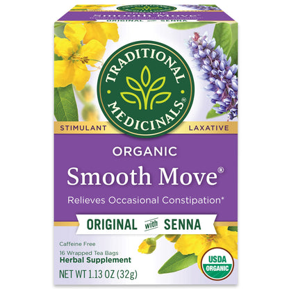 Traditional Medicinals Smooth Move – Peppermint Wellness Tea for Bedroom Rituals and Stress-Free Mornings