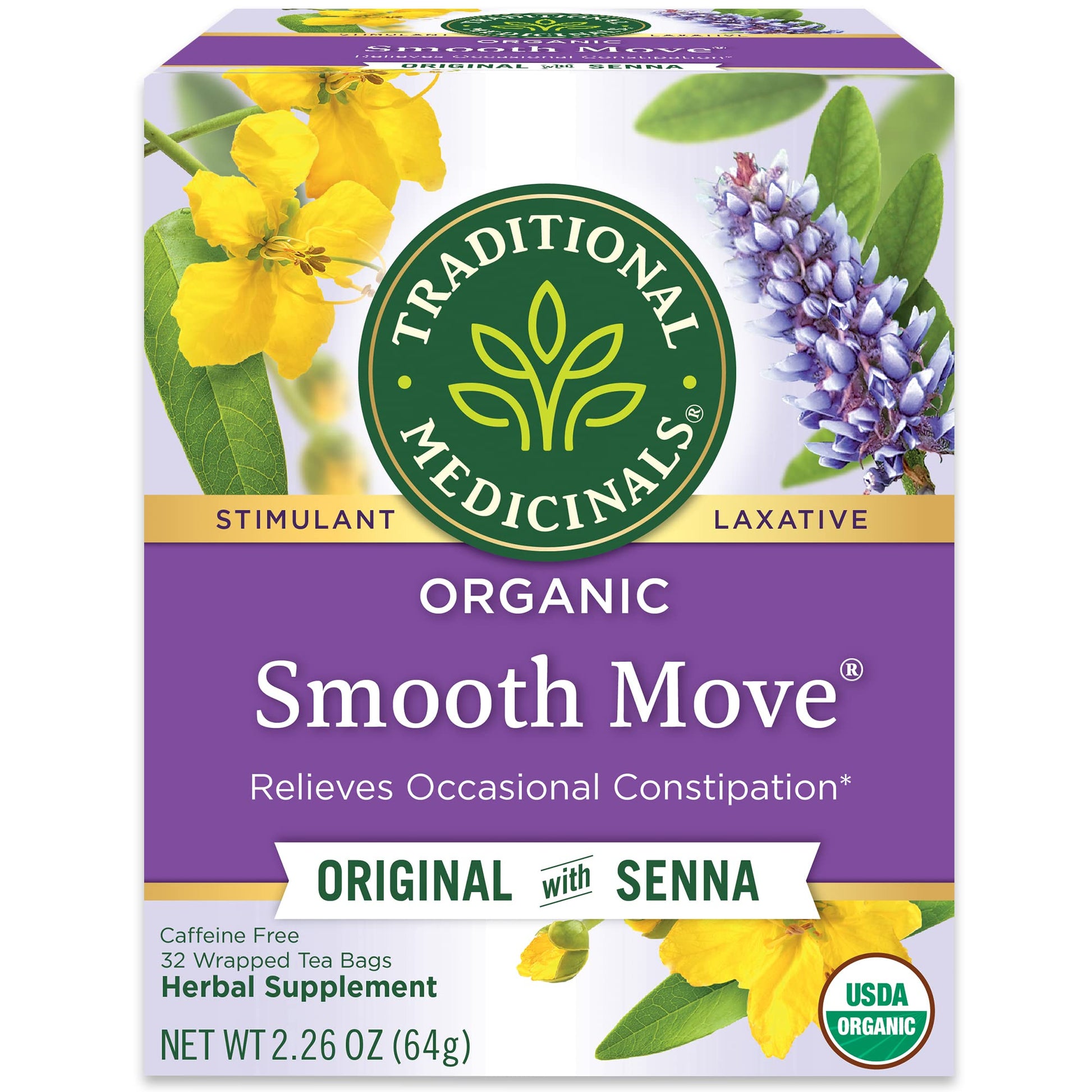 Traditional Medicinals Smooth Move – Peppermint Wellness Tea for Bedroom Rituals and Stress-Free Mornings