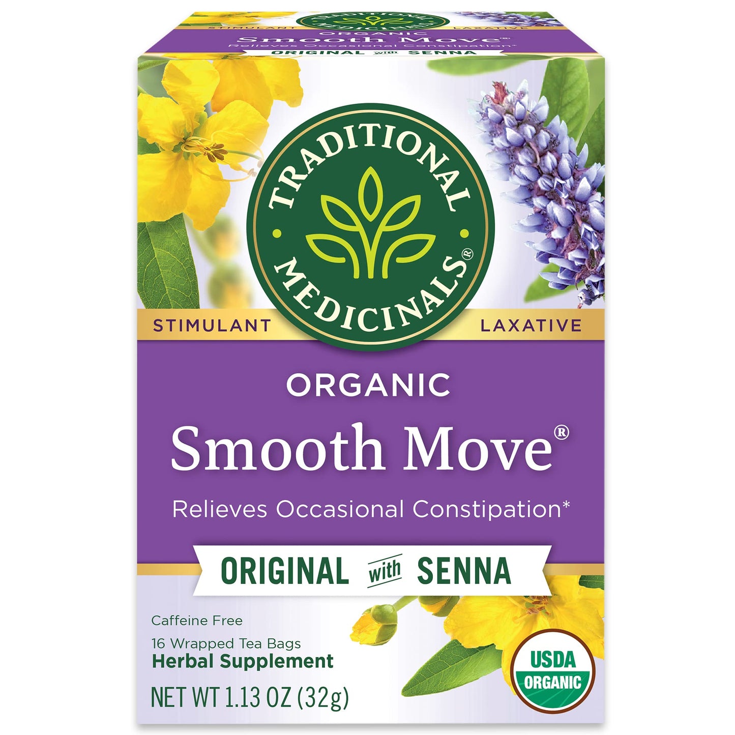 Traditional Medicinals Smooth Move – Peppermint Wellness Tea for Bedroom Rituals and Stress-Free Mornings