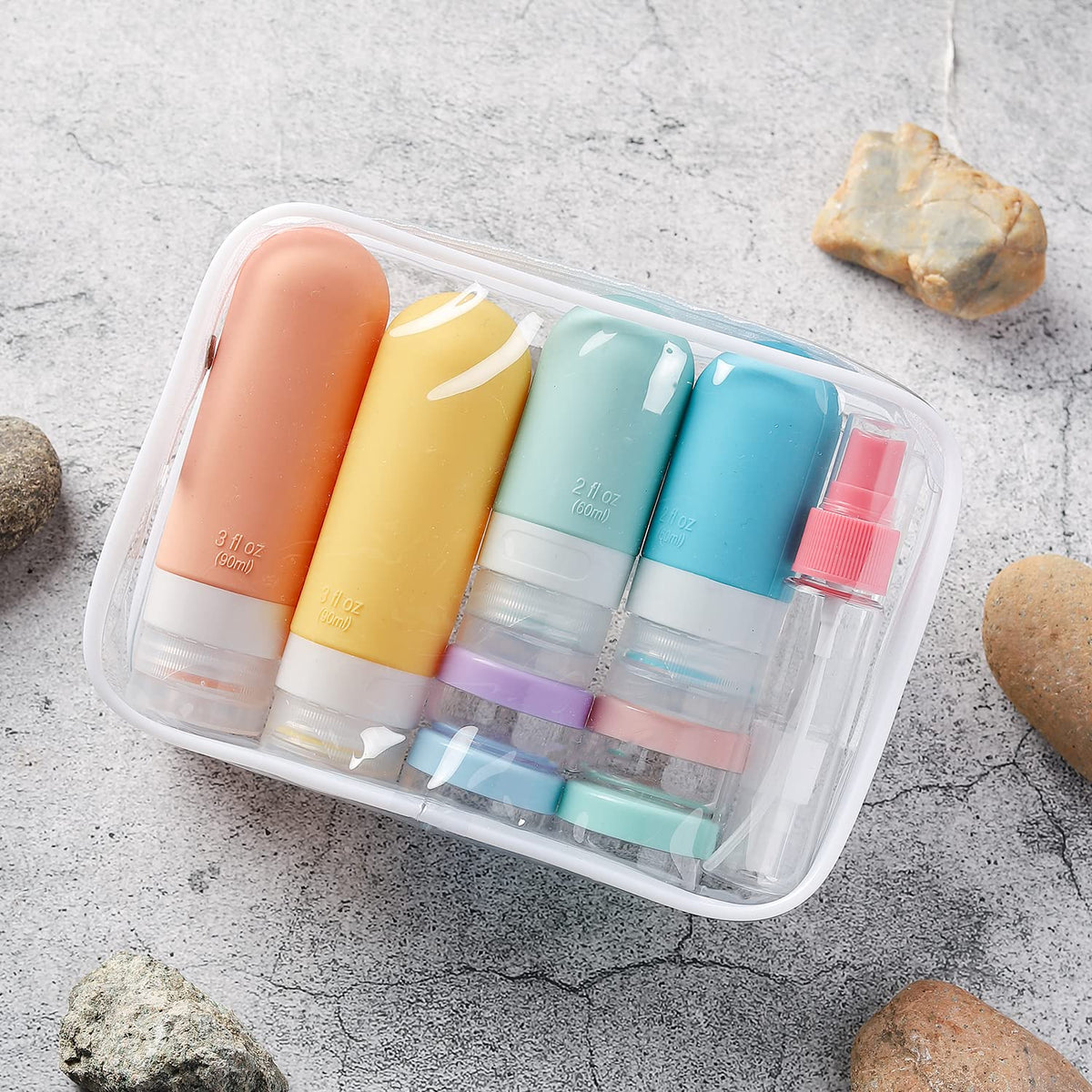 TrailHive Travel Bottles Kit - Effortless Travel Organization, Refined Silicone Bottles for the Modern Minimalist