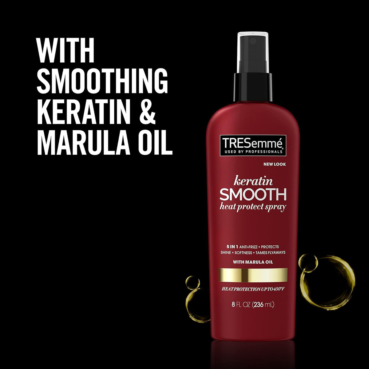 TRESemmé Expert Selection Heat Protection Spray Keratin Smooth – Efficient Daily Smoothing for Busy Schedules, Keratin Smooth 8 oz