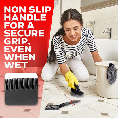 triangular brush head shaped for corners and grout lines