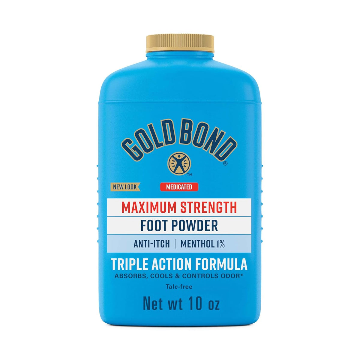 triple action medicated formula (moisture absorption, odor control, itch relief)