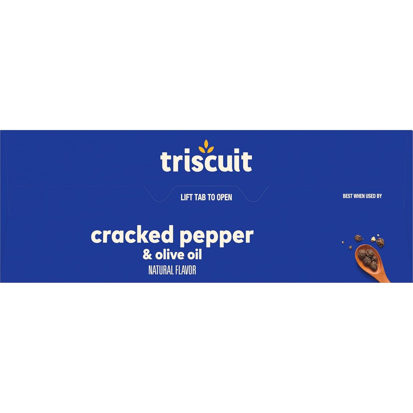 Triscuit Cracked Pepper & Olive Oil Crackers – Lactose-Free Whole Grain Cracker for Mindful Snacking