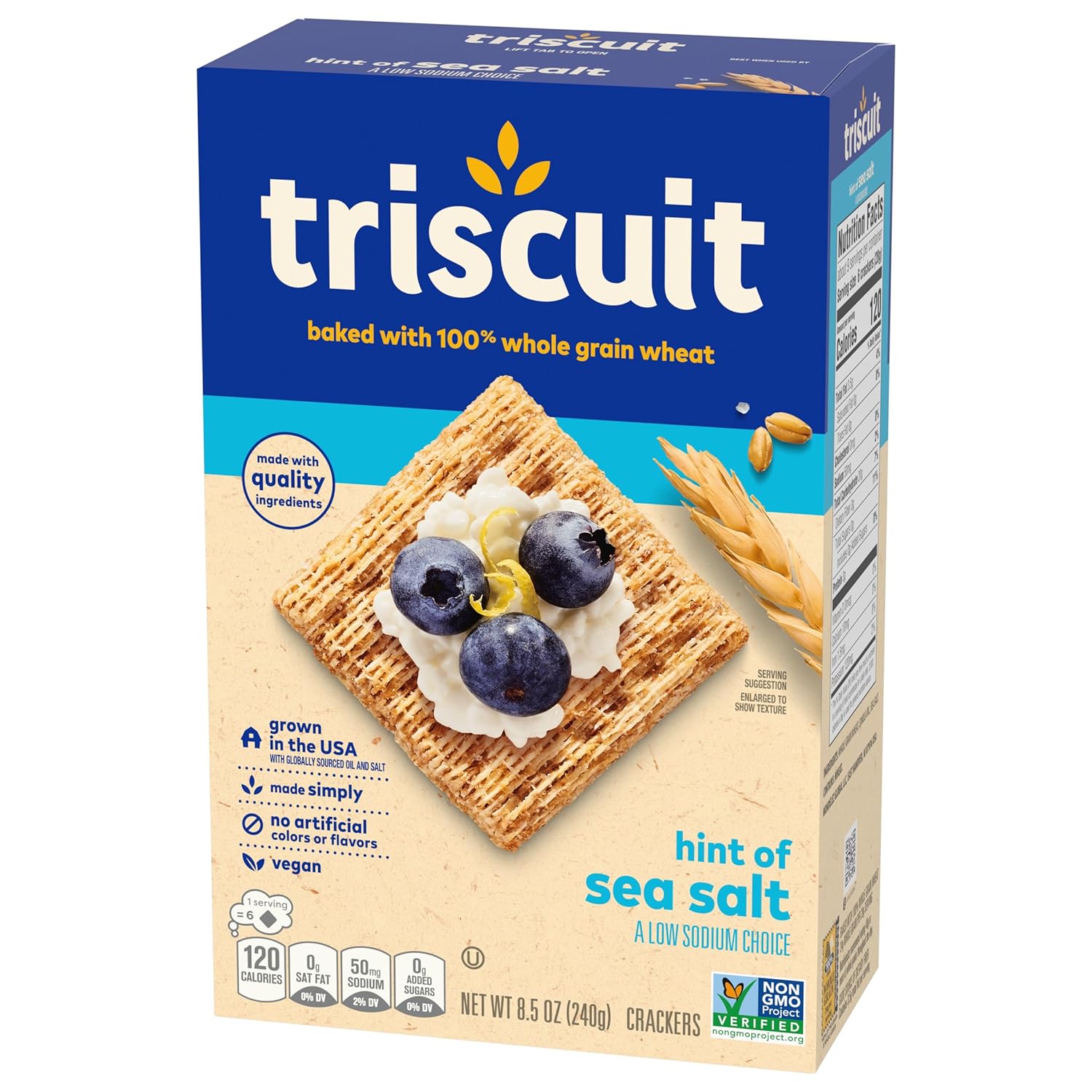 Triscuit Hint of Sea Salt Whole Grain Crackers – No Artificial Anything Cracker for the Less-Is-More Kitchen