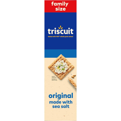 Triscuit Original Whole Grain Wheat Crackers – Wholesome Whole Grain Snacks for Health-Conscious Routines, 12.5 oz