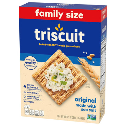 Triscuit Original Whole Grain Wheat Crackers – Wholesome Whole Grain Snacks for Health-Conscious Routines, 12.5 oz