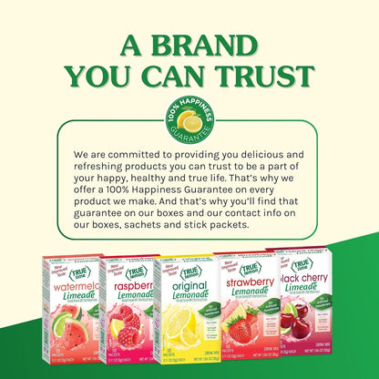 True Citrus True Lemon Strawberry Lemonade Stevia Drink Mix – Calorie-Conscious Hydration for Personal Health Goals