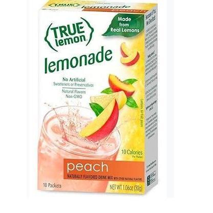 TRUE LEMON Crystallized Lemon Packets – Guilt-Free Lemon Drink Mix for Mindful Eaters and Hydration at the Desk