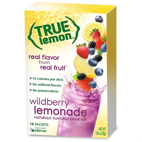 TRUE LEMON Crystallized Lemon Packets – Guilt-Free Lemon Drink Mix for Mindful Eaters and Hydration at the Desk
