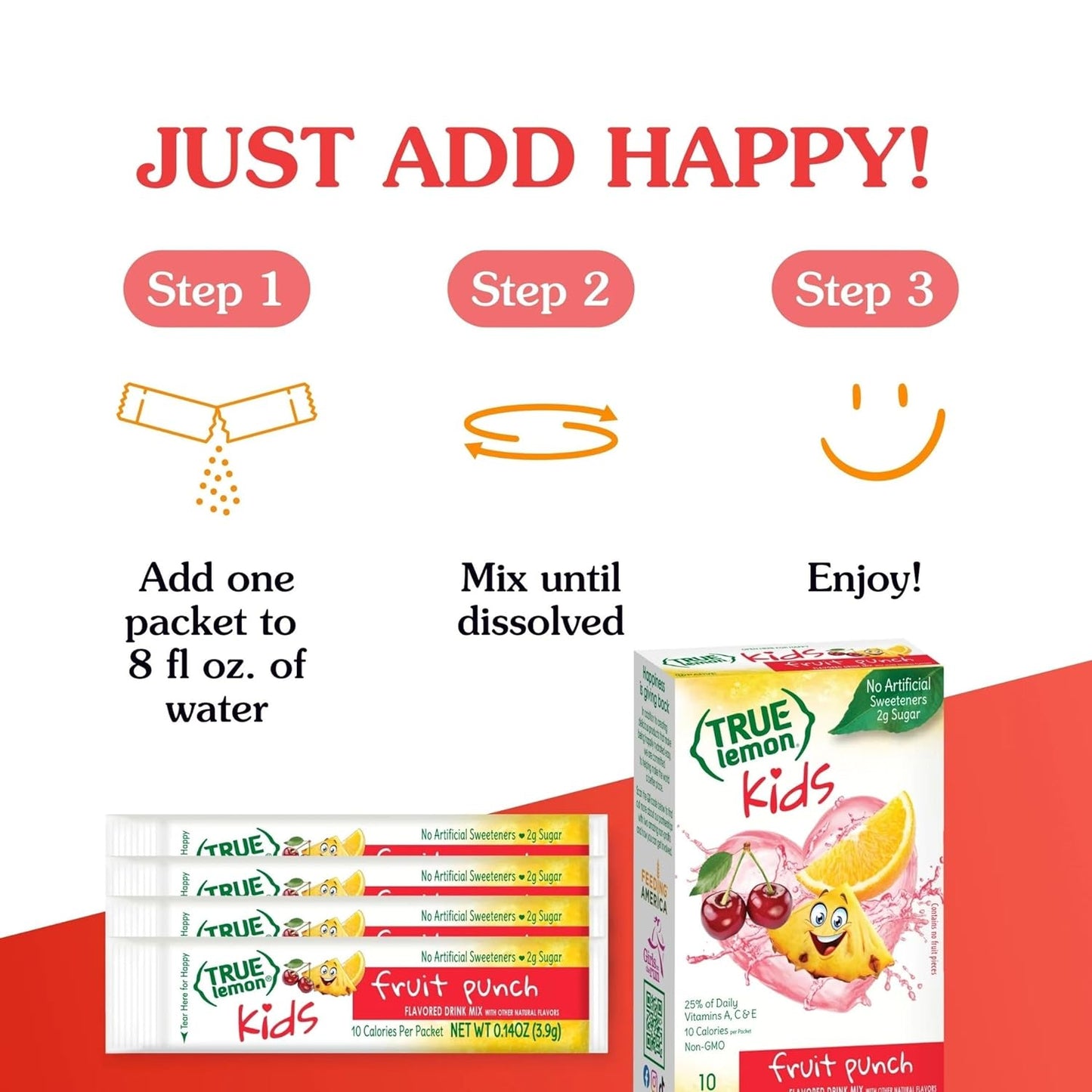 True Lemon Spill-Proof Hydration Mix – On-the-Go Drink Packets for Hikes, Sports Practice, and Summer Outings