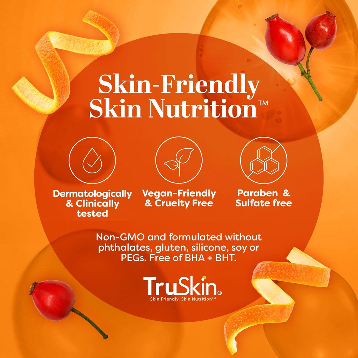 TruSkin Botanical Vitamin C Face Wash – Refined Cleanser with Aloe Vera & Orange Peel Extract