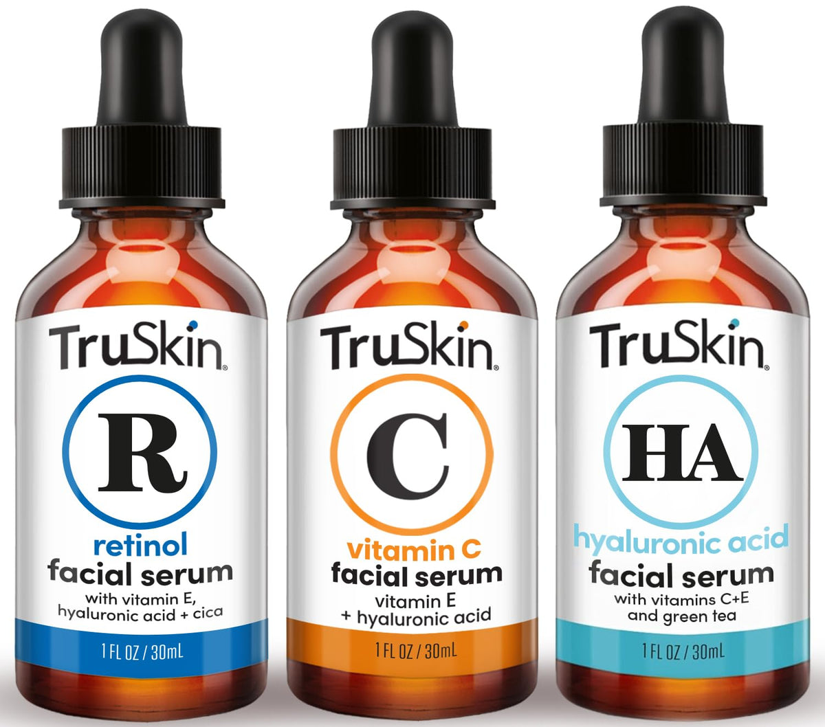 TruSkin Restorative Face Serums – Vitamin C, Retinol & HA for Mindful Anti-Aging Rituals
