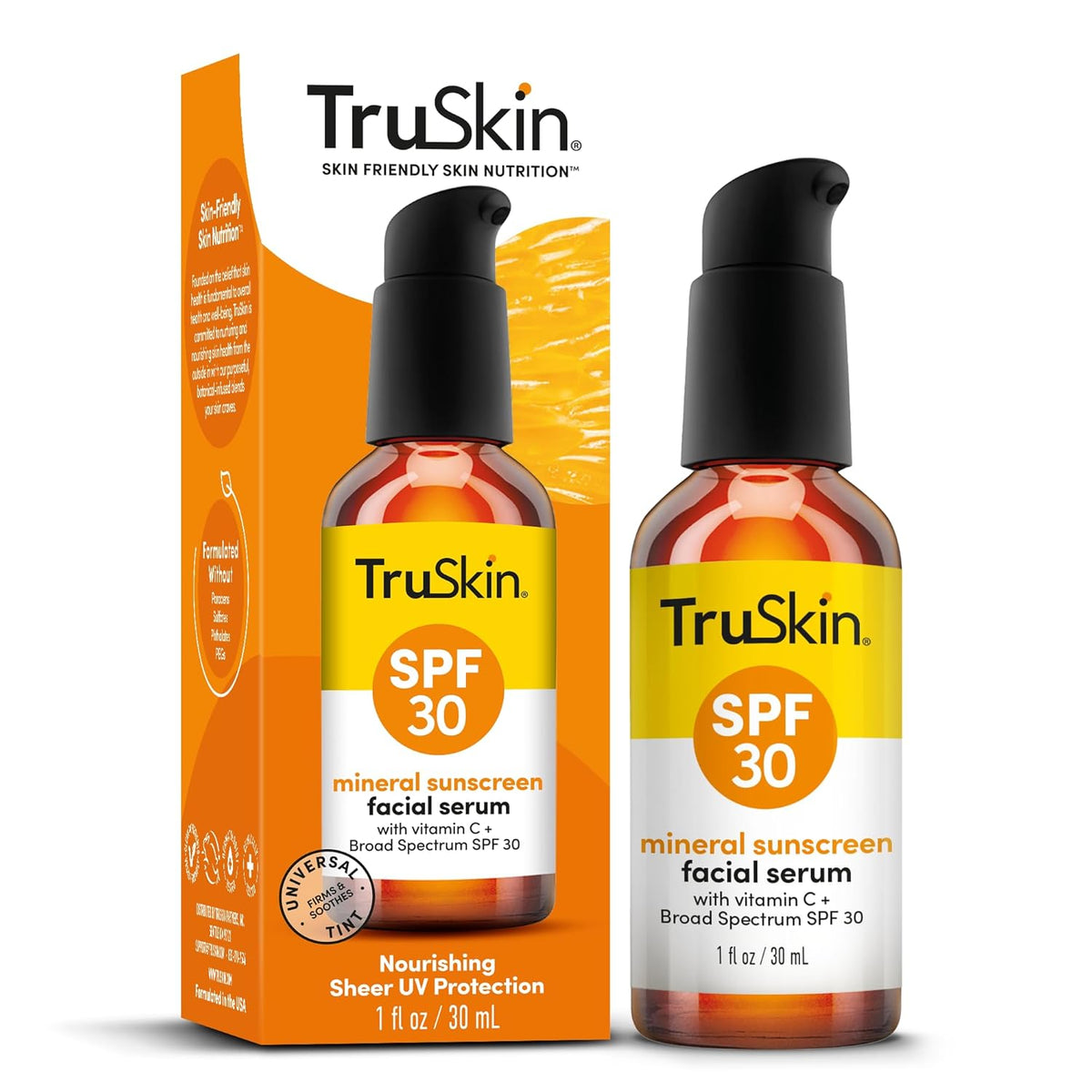 TruSkin Tinted Face Sunscreen Serum SPF 30 - Daily SPF for Desk-Side Touch-Ups and WFH Routines