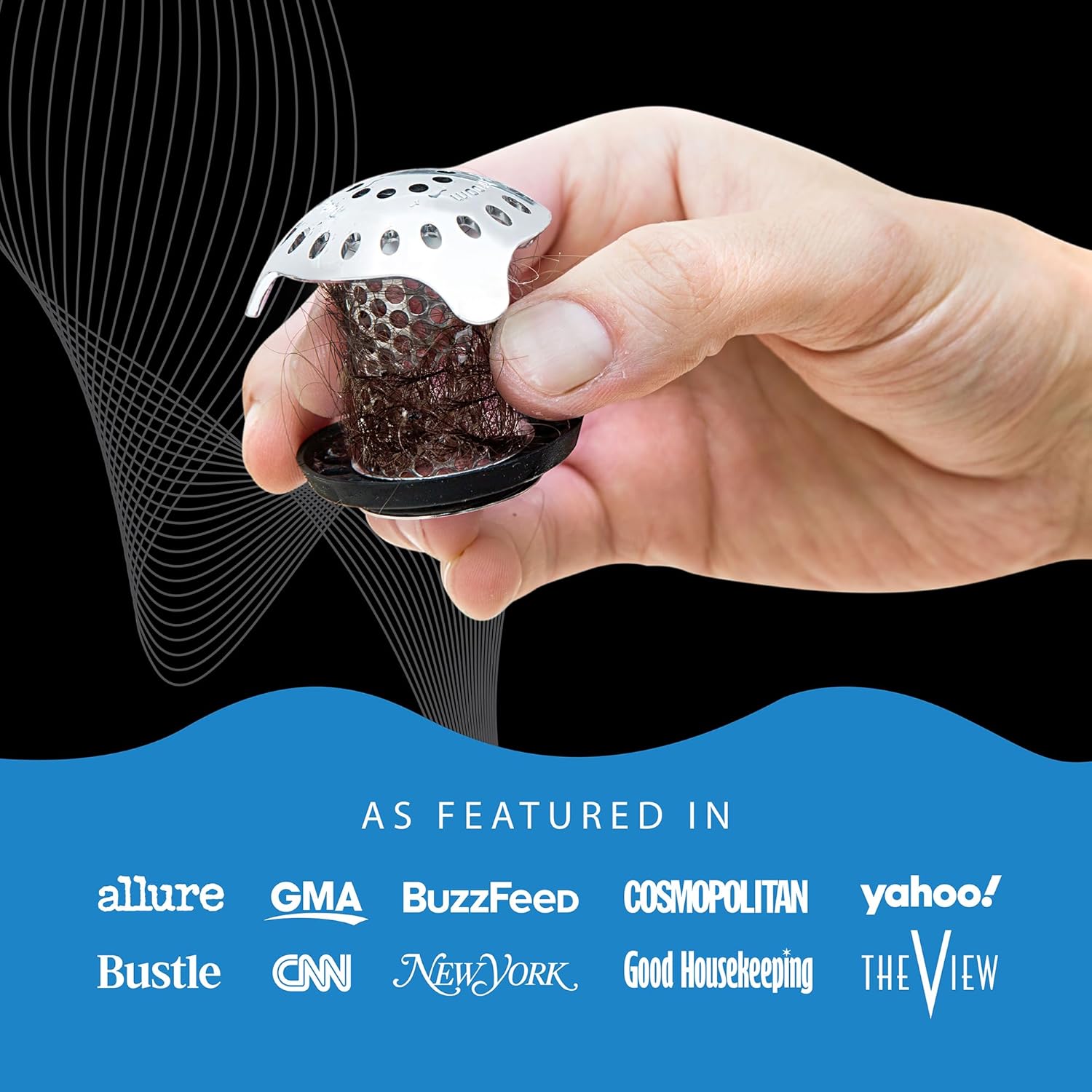 TubShroom Ultra Combo – Useful New Home Gift for Couples, Complete Drain Protection Set